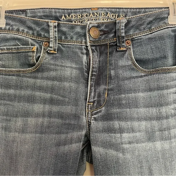 American Eagle Super Skinny Blue Jeans Womens Size 6 Regular Preowned (65) - Picture 4 of 14